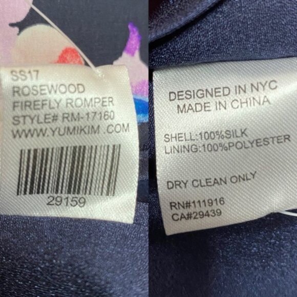 New Yumi Kim Silk Firefly Romper Women Size Medium NWT - Picture 7 of 7